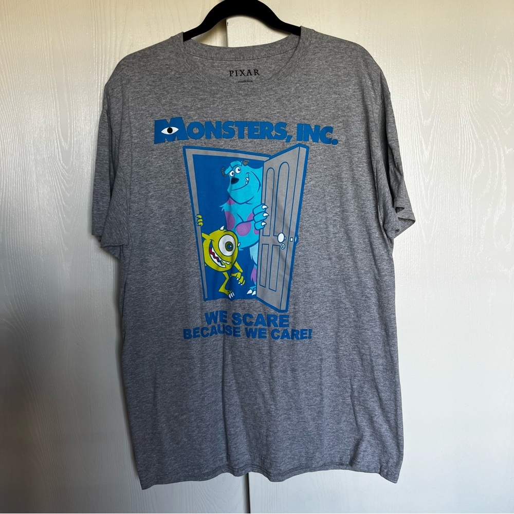 Disney Pixar Monsters Inc Graphic Tee In Grey Size Large